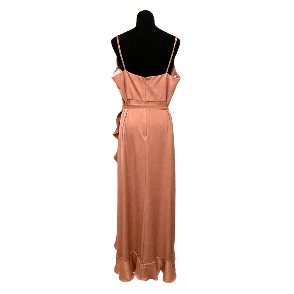 CELEBRATE DB STUDIO Crepe Satin Ruffle High-Low Dress NWT - Picture 5 of 6